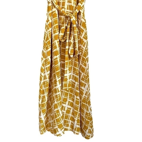 NWT J.O.A. Ruffle Button Pattern Midi Dress Small - Picture 3 of 8